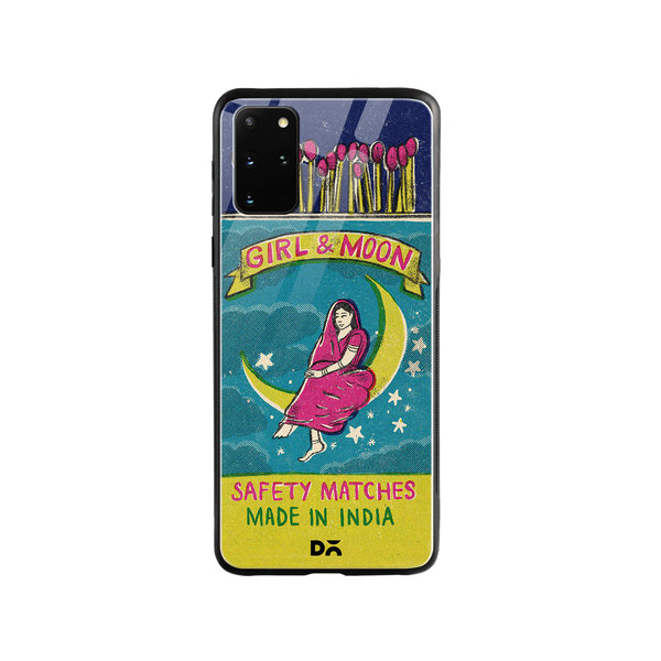 

DailyObjects Moon Girl Matchbox Glass Case Cover For Samsung Galaxy S20 Plus