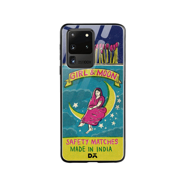 

DailyObjects Moon Girl Matchbox Glass Case Cover For Samsung Galaxy S20 Ultra