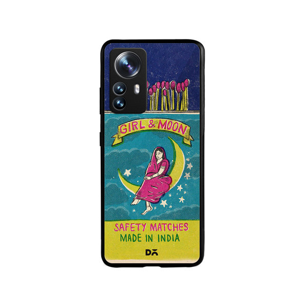 

DailyObjects Moon Girl Matchbox Glass Case Cover For Xiaomi 12 Pro