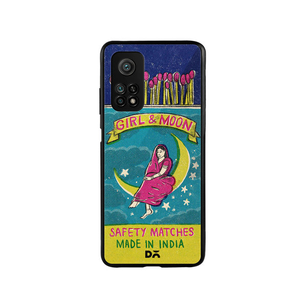 

DailyObjects Moon Girl Matchbox Glass Case Cover For Xiaomi Mi 10T