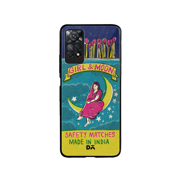 

DailyObjects Moon Girl Matchbox Glass Case Cover For Xiaomi Redmi Note 11 Pro