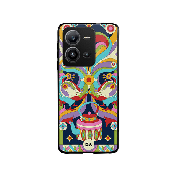 

DailyObjects Mor Mela Glass Case Cover For Vivo V25