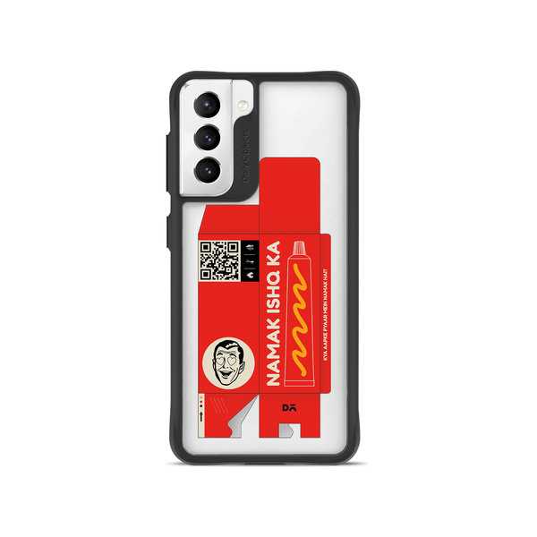 

DailyObjects Namak Ishq Ka Black Hybrid Clear Case Cover For Samsung Galaxy S21 FE