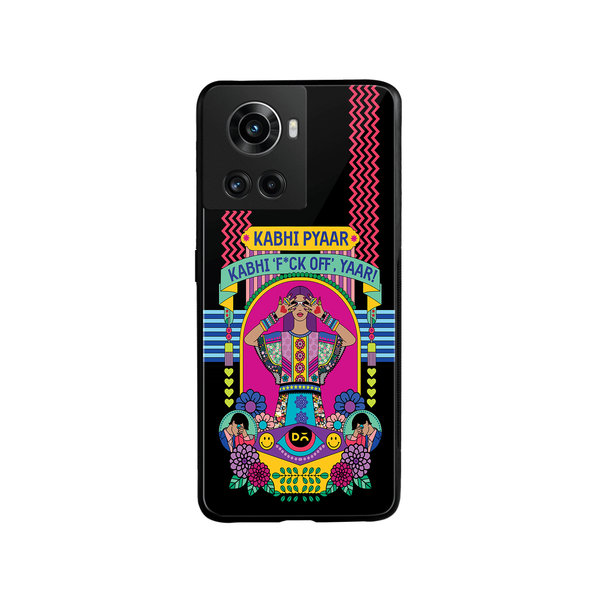 

DailyObjects Nasty Pyaar Glass Case Cover For OnePlus 10R