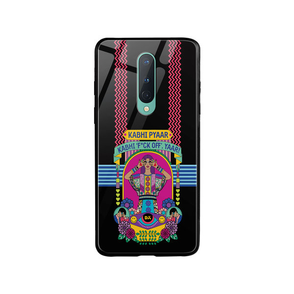 

DailyObjects Nasty Pyaar Glass Case Cover For OnePlus 8