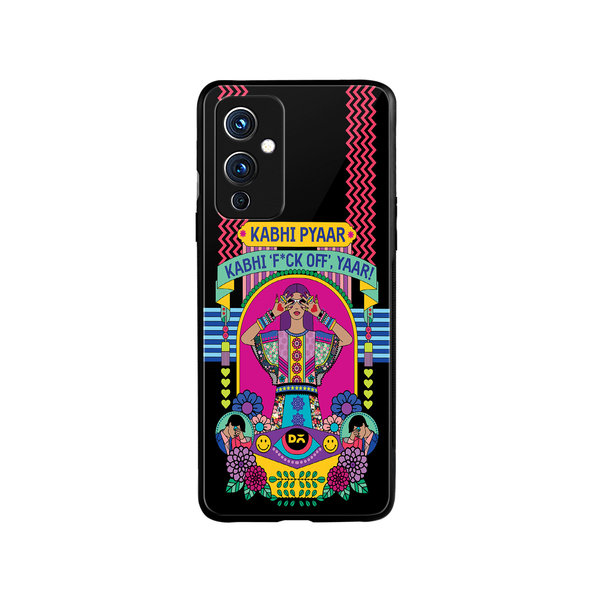 

DailyObjects Nasty Pyaar Glass Case Cover For OnePlus 9