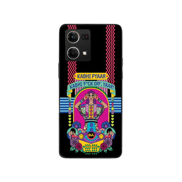 

DailyObjects Nasty Pyaar Glass Case Cover For Oppo Reno 7