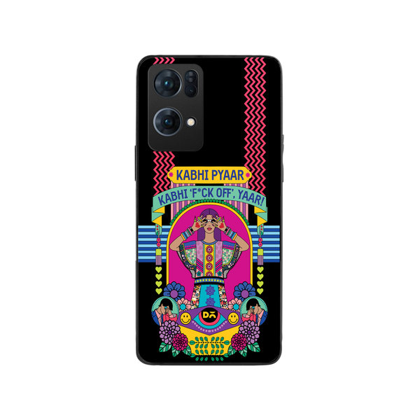 

DailyObjects Nasty Pyaar Glass Case Cover For Oppo Reno 7 Pro