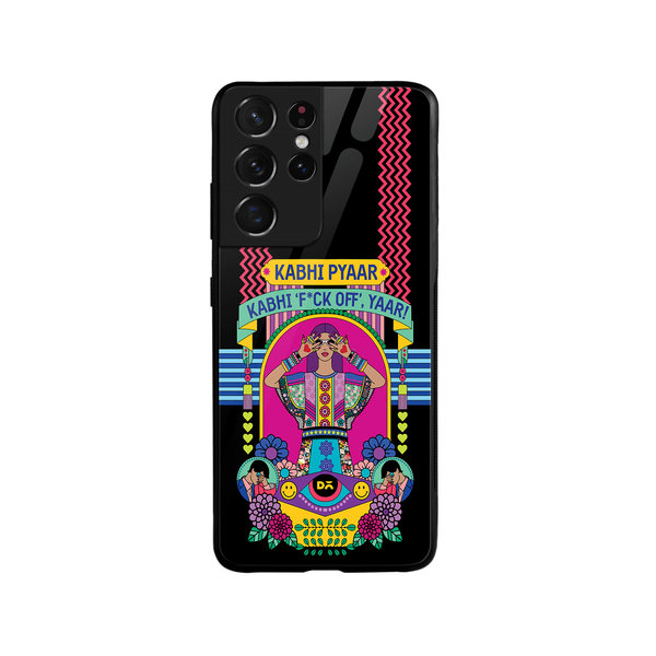 

DailyObjects Nasty Pyaar Glass Case Cover For Samsung Galaxy S21 Ultra