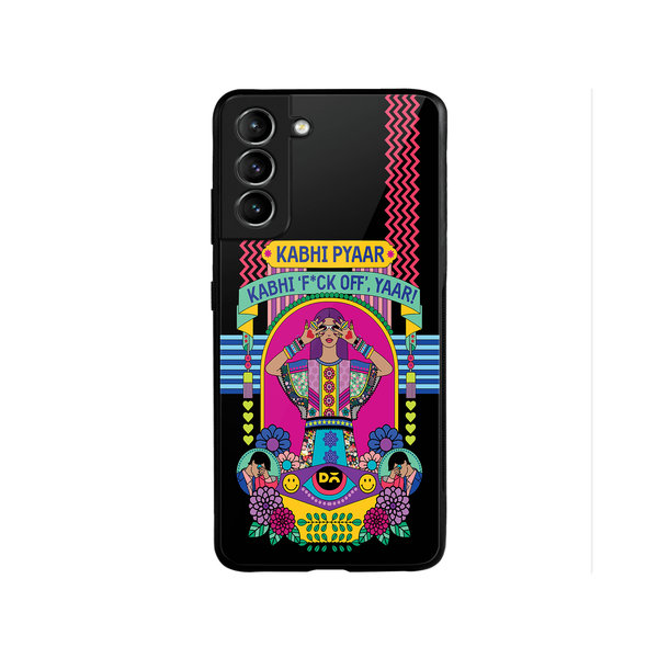 

DailyObjects Nasty Pyaar Glass Case Cover For Samsung Galaxy S22