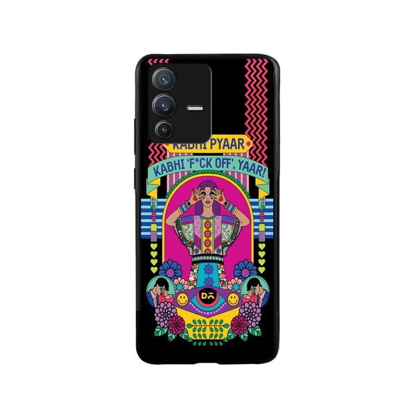 

DailyObjects Nasty Pyaar Glass Case Cover For Vivo V23