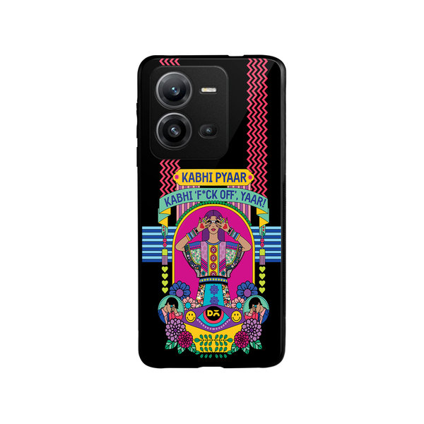 

DailyObjects Nasty Pyaar Glass Case Cover For Vivo V25