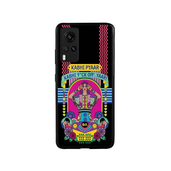 

DailyObjects Nasty Pyaar Glass Case Cover For Vivo X60