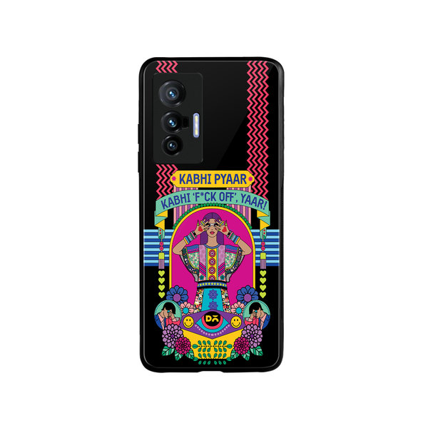 

DailyObjects Nasty Pyaar Glass Case Cover For Vivo X70