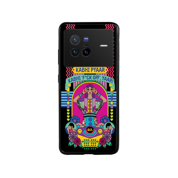 

DailyObjects Nasty Pyaar Glass Case Cover For Vivo X80