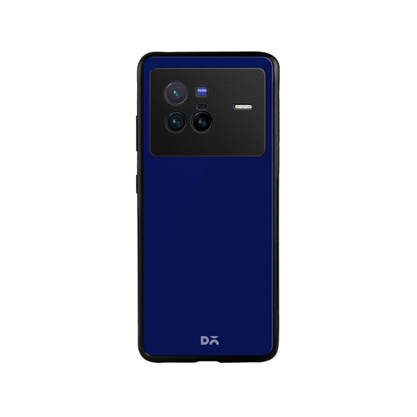 

DailyObjects Navy Blue Glass Case Cover For Vivo X80