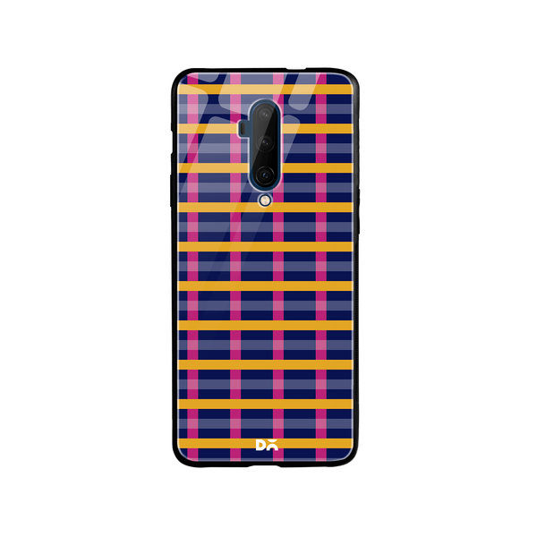 

DailyObjects Navy Multi-Rows Glass Case Cover For OnePlus 7T Pro