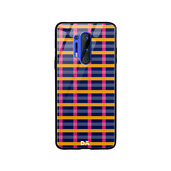 

DailyObjects Navy Multi-Rows Glass Case Cover For OnePlus 8 Pro