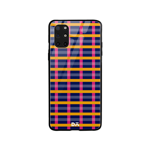 

DailyObjects Navy Multi-Rows Glass Case Cover For OnePlus 8T