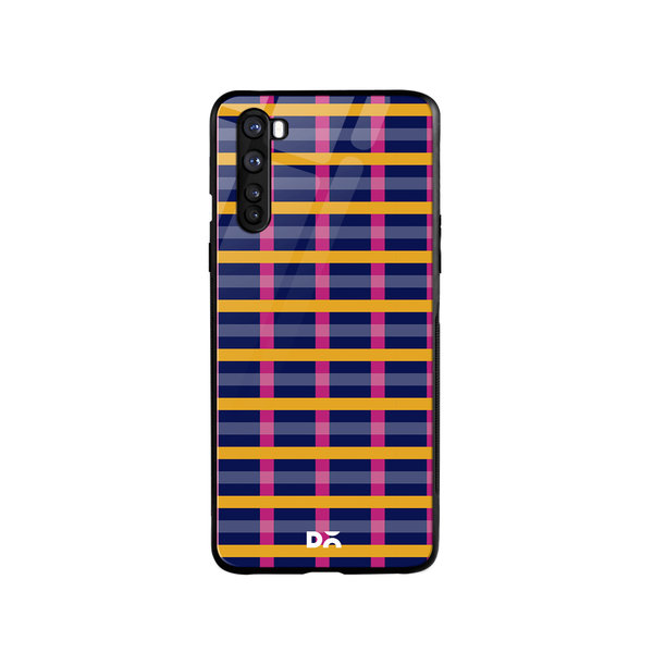 

DailyObjects Navy Multi-Rows Glass Case Cover For OnePlus Nord