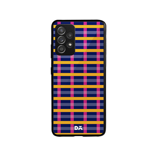 

DailyObjects Navy Multi-Rows Glass Case Cover For Samsung Galaxy A52