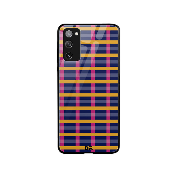 

DailyObjects Navy Multi-Rows Glass Case Cover For Samsung Galaxy S20 FE