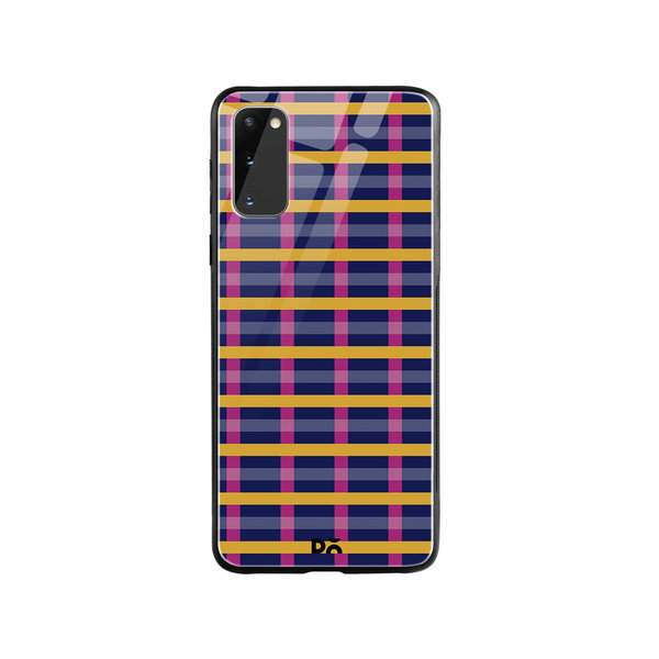 

DailyObjects Navy Multi-Rows Glass Case Cover For Samsung Galaxy S20