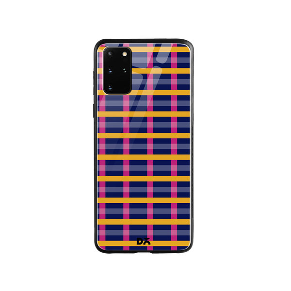 

DailyObjects Navy Multi-Rows Glass Case Cover For Samsung Galaxy S20 Plus