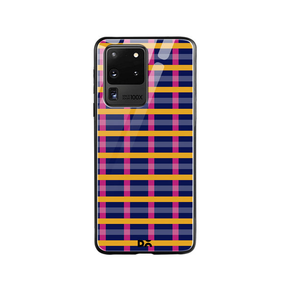 

DailyObjects Navy Multi-Rows Glass Case Cover For Samsung Galaxy S20 Ultra