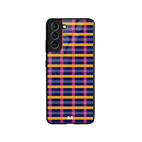 

DailyObjects Navy Multi-Rows Glass Case Cover For Samsung Galaxy S21 Plus