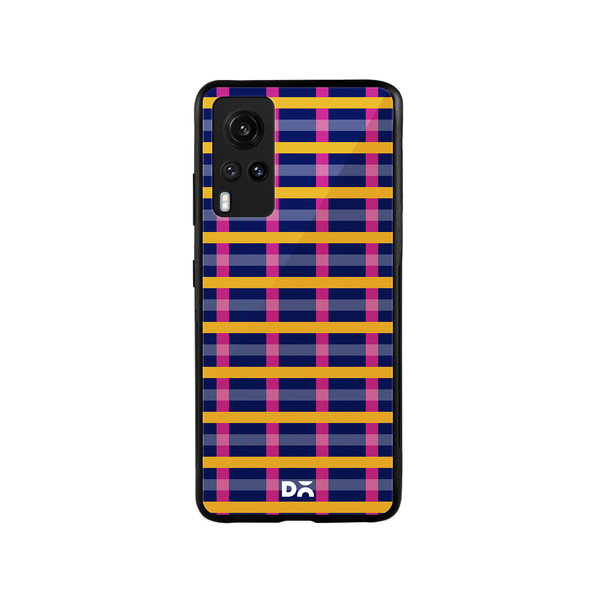 

DailyObjects Navy Multi-Rows Glass Case Cover For Vivo X60