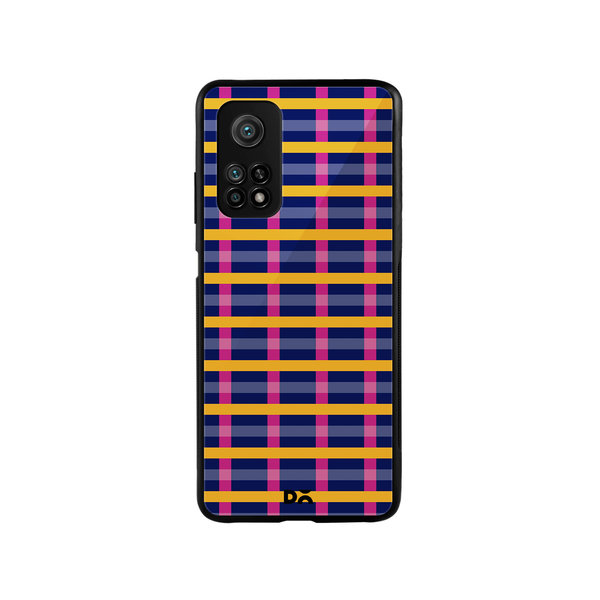 

DailyObjects Navy Multi-Rows Glass Case Cover For Xiaomi Mi 10T