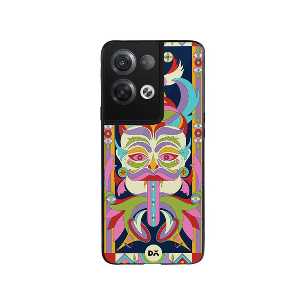 

DailyObjects Nazar Mela Glass Case Cover For Oppo Reno 8