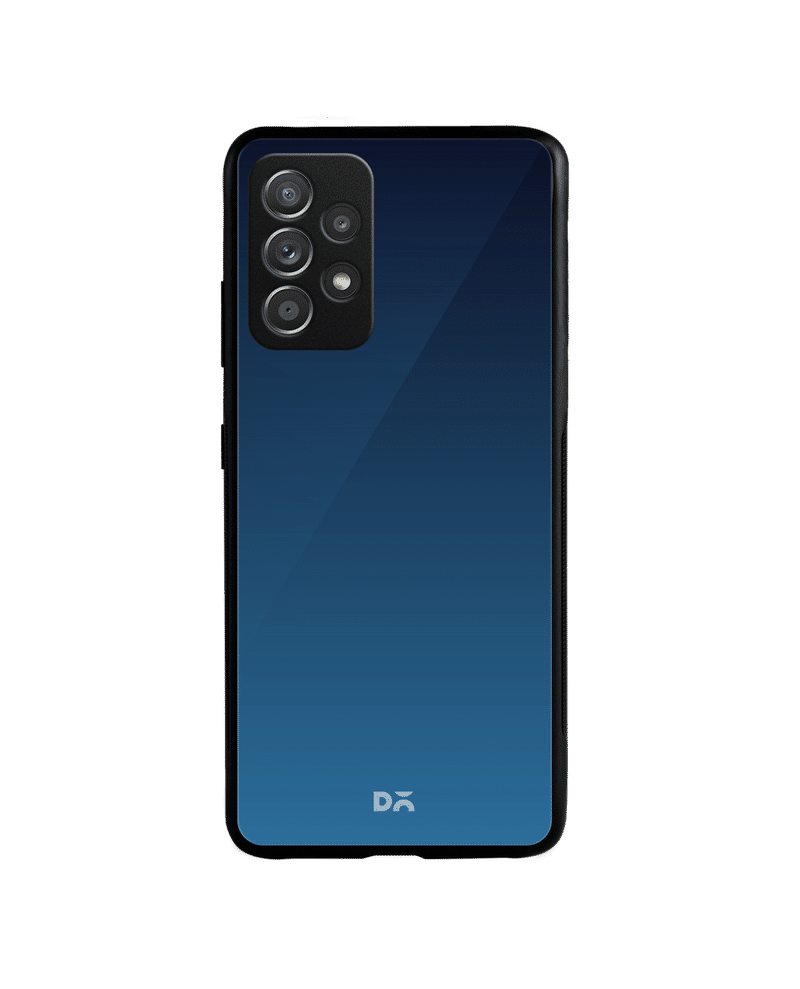 Nebula Blue Glass Case Cover For Samsung Galaxy A53