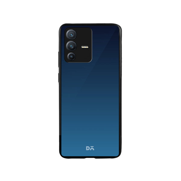 

DailyObjects Nebula Blue Glass Case Cover For Vivo V23