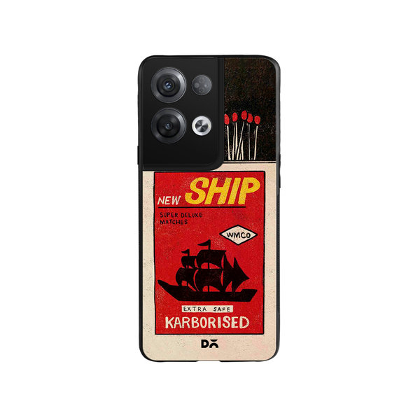

DailyObjects New Ship Matchbox Glass Case Cover For Oppo Reno 8