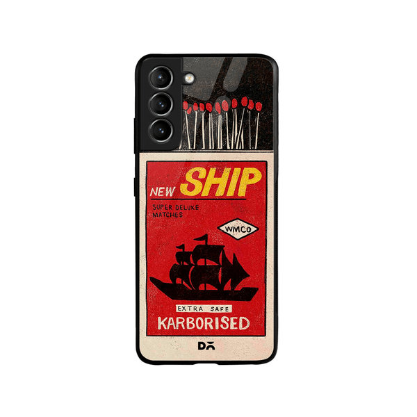 

DailyObjects New Ship Matchbox Glass Case Cover For Samsung Galaxy S21 Plus