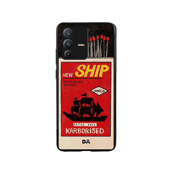 

DailyObjects New Ship Matchbox Glass Case Cover For Vivo V23