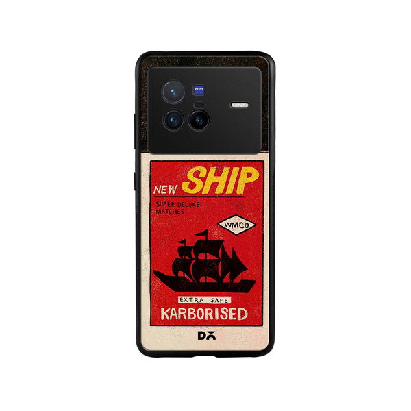 

DailyObjects New Ship Matchbox Glass Case Cover For Vivo X80