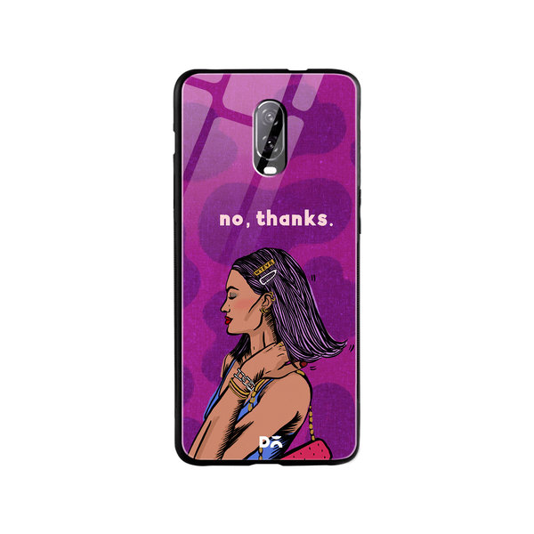 DailyObjects No thanks Glass Case Cover For OnePlus 7