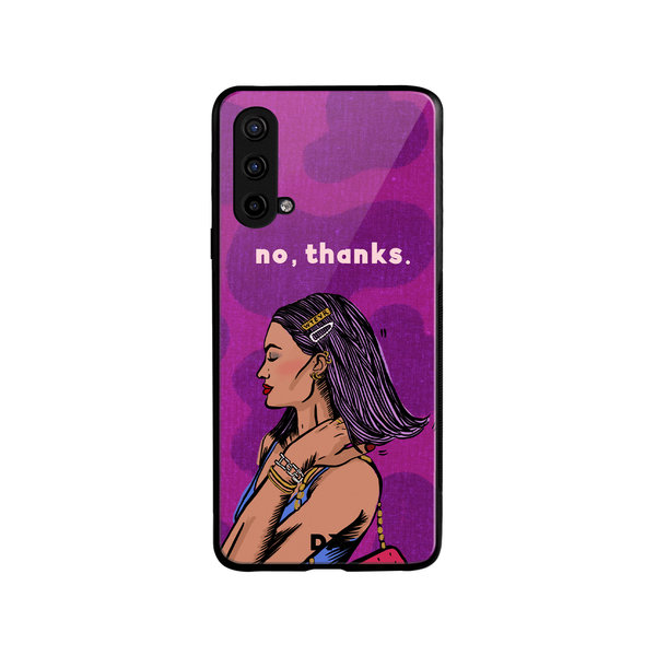 

DailyObjects No thanks Glass Case Cover For OnePlus Nord CE