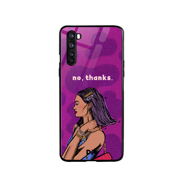 

DailyObjects No thanks Glass Case Cover For OnePlus Nord