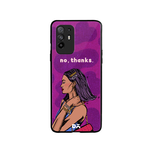 

DailyObjects No thanks Glass Case Cover For Oppo F19 Pro Plus