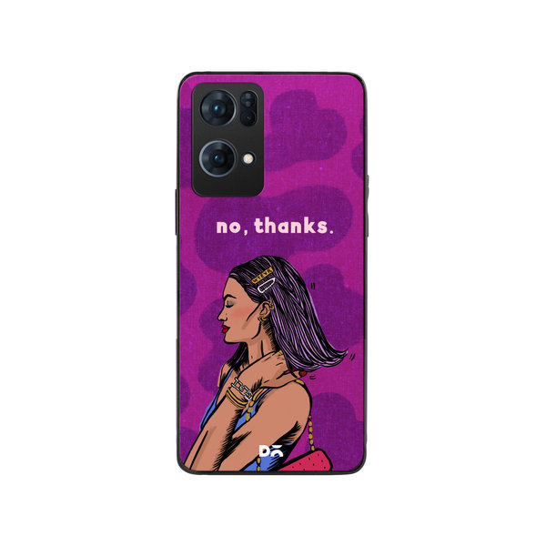 

DailyObjects No thanks Glass Case Cover For Oppo Reno 7 Pro