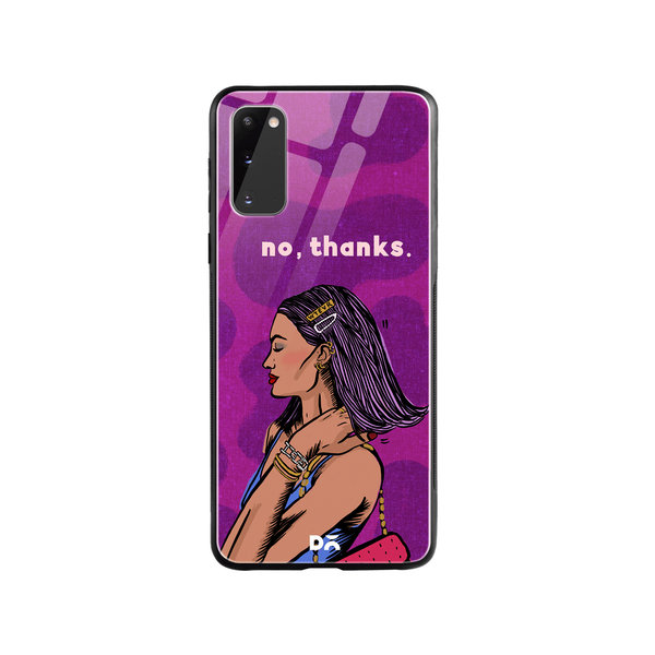 

DailyObjects No thanks Glass Case Cover For Samsung Galaxy S20