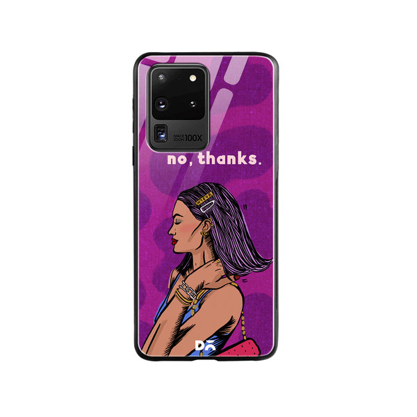 

DailyObjects No thanks Glass Case Cover For Samsung Galaxy S20 Ultra