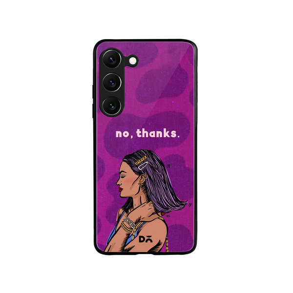 

DailyObjects No thanks Glass Case Cover For Samsung Galaxy S23 Plus