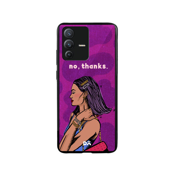 

DailyObjects No thanks Glass Case Cover For Vivo V23