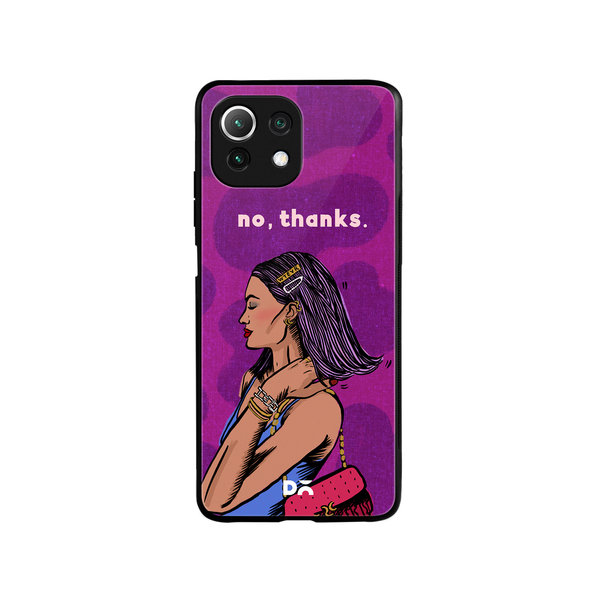 

DailyObjects No thanks Glass Case Cover For Xiaomi Mi 11 Lite