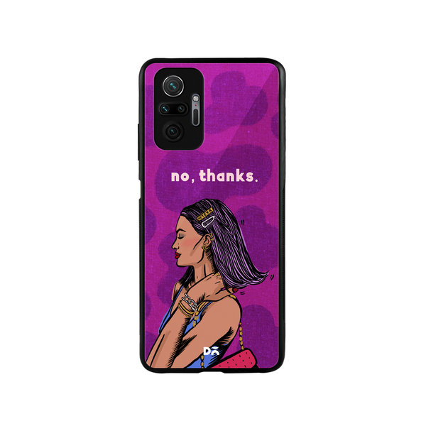 

DailyObjects No thanks Glass Case Cover For Xiaomi Redmi Note 10 Pro